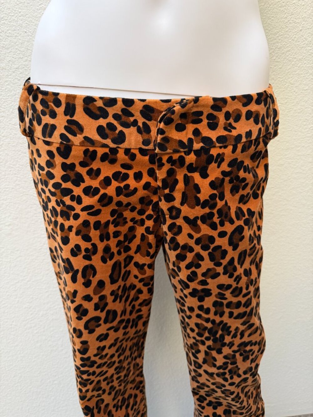 NWOT Vintage Suzanne Somers Leopard Velvet Flare Pants - 90's / Y2K - Picture 6 of 16